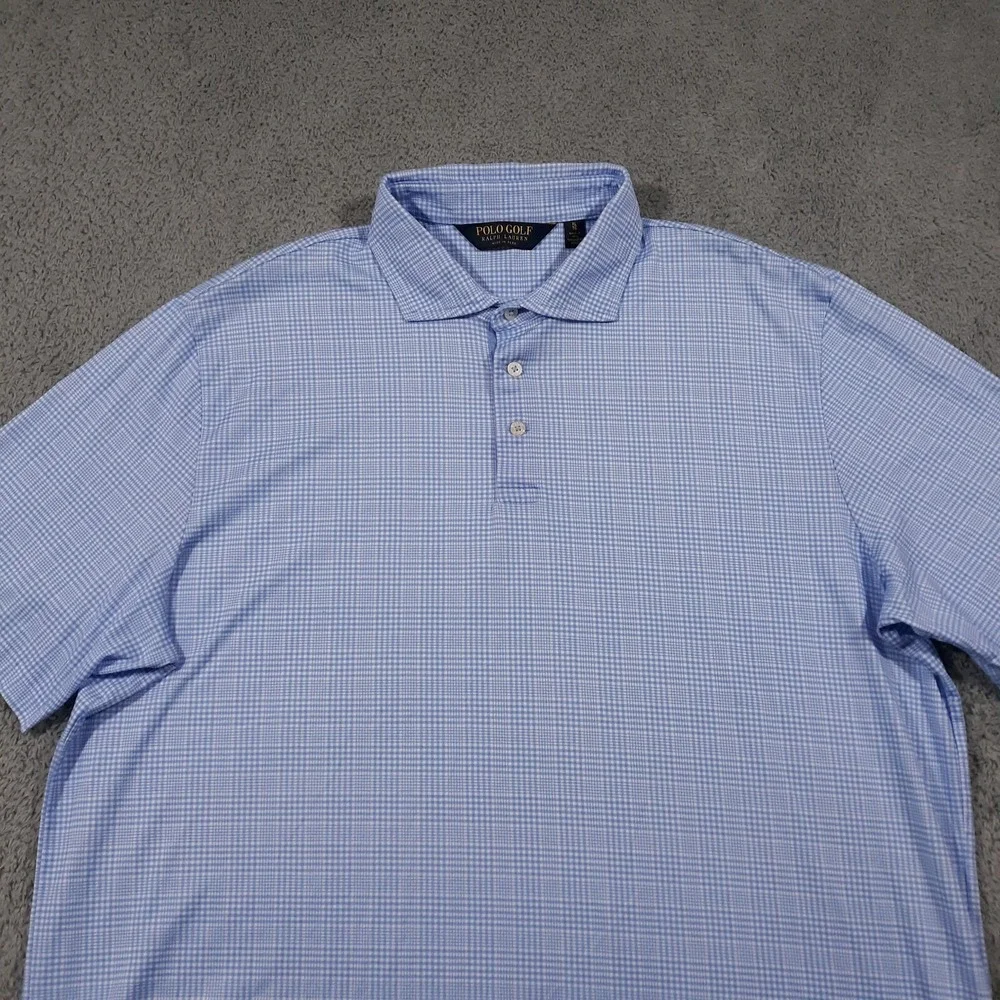 Polo Golf Ralph Lauren Polo Shirt Mens XL Short Sleeve Blue Stretch Cotton Peru